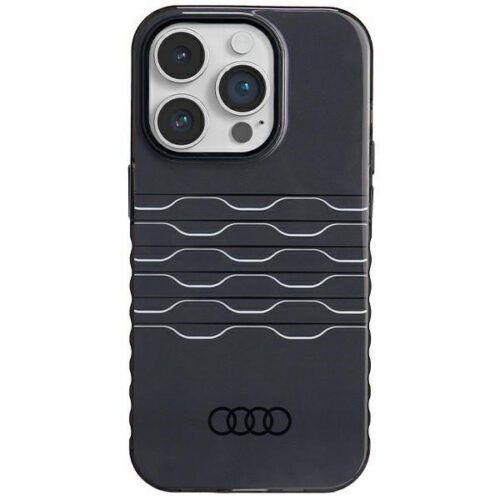 Audi AU-IMLMIP14P-A6/D3-BK IML MagSafe-kompatibilis keménytok iPhone 14 Pro - fekete