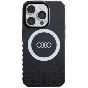 Audi AU-IMLMIP14P-Q5/D2-BK IML Big Logo MagSafe-kompatibilis keménytok iPhone 14 Pro - fekete