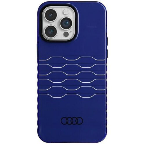 Audi AU-IMLMIP14PM-A6/D3-BE IML MagSafe-kompatibilis keménytok iPhone 14 Pro Max - tengerészkék