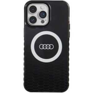 Audi AU-IMLMIP14PM-Q5/D2-BK IML Big Logo MagSafe-kompatibilis keménytok iPhone 14 Pro Max - fekete
