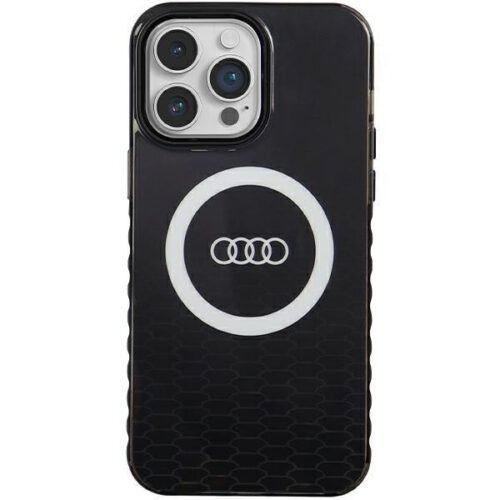 Audi AU-IMLMIP14PM-Q5/D2-BK IML Big Logo MagSafe-kompatibilis keménytok iPhone 14 Pro Max - fekete