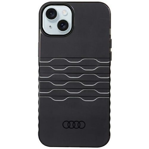 Audi AU-IMLMIP15M-A6/D3-BK IML MagSafe-kompatibilis keménytok iPhone 14 Plus/15 Plus - fekete