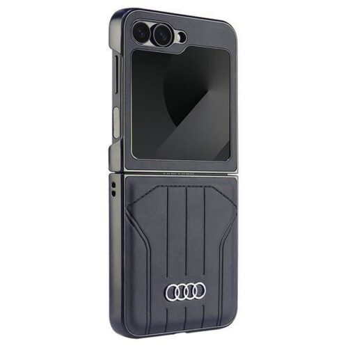 Audi AU-TPUPCFlip6-Q5/D1-BK Synthetic Leather MagSafe keménytok Samsung Galaxy Z Flip6 F741 - fekete - Image 2