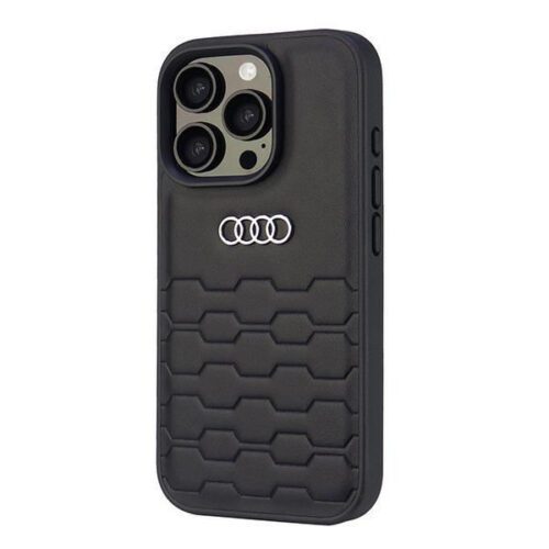 Audi AU-TPUPCIP16P-GT/D2-BK Synthetic Leather keménytok iPhone 16 Pro - fekete - Image 2
