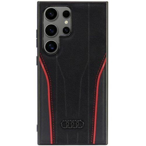Audi AU-TPUPCS24U-R8/D3-RD MagSafe-kompatibilis keménytok Samsung Galaxy S24 Ultra - fekete-piros