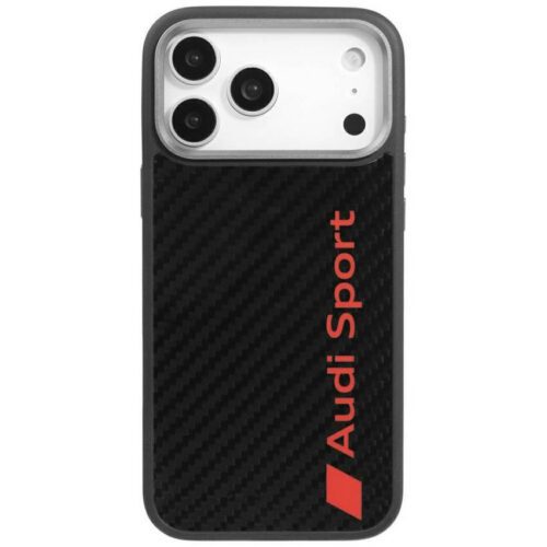 Audi R8 Carbon Fiber MagSafe tok iPhone 17 Pro Max készülékhez fekete