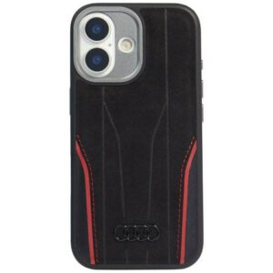 Audi R8 tok Audi R8 valódi bőr MagSafe iPhone 17 fekete-piroshoz