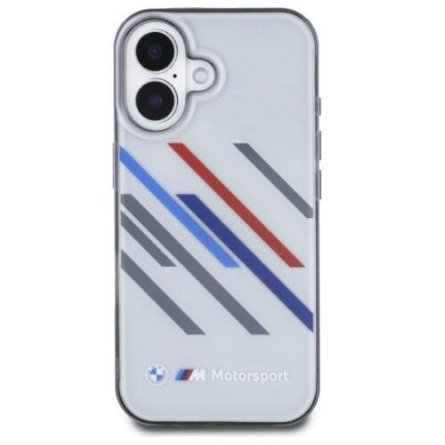 BMW BMHCP16S23HTRAG Motosport IML Random Stripes tok iPhone 16 - szürke - Image 2
