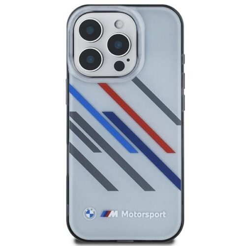 BMW BMHCP16X23HTRAG Motosport IML Random Stripes tok iPhone 16 Pro Max - szürke - Image 2