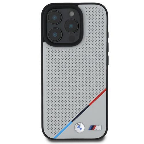 BMW BMHMP16L23PUPDG M Perforated Tricolor Line MagSafe tok iPhone 16 Pro - szürke - Image 2