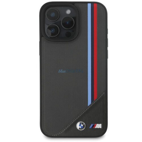 BMW BMHMP16S23PUTRK M Meshed Tricolor Stripes MagSafe tok iPhone 16 - fekete - Image 2