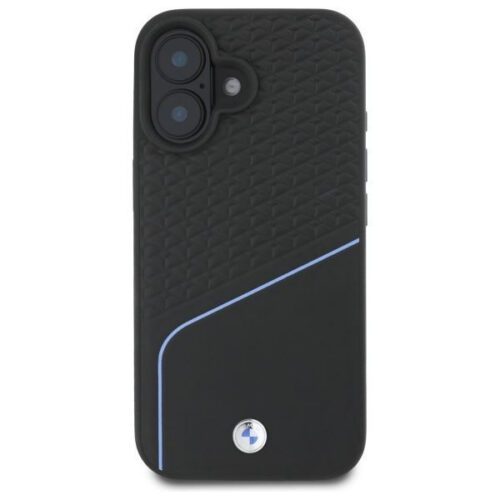 BMW BMHMP16S23RDCLK Sign Leather Textured And Line MagSafe tok iPhone 16 - fekete - Image 2
