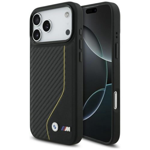 BMW M Carbon Line & Logo MagSafe tok iPhone 17 Pro Max készülékhez sárga
