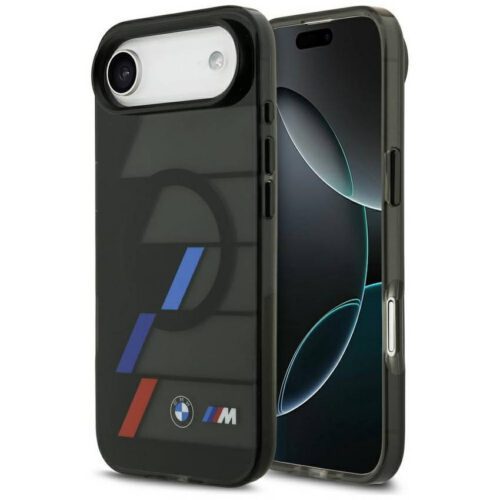BMW M IML fém gombok trikolor vonalak MagSafe Case iPhone Air fekete