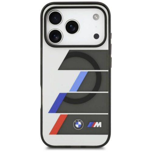 BMW M IML fém gombok trikolor vonalak MagSafe tok iPhone 17 Pro Max antracit - Image 2