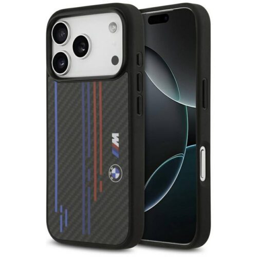 BMW M Kevlar Lines & Logo MagSafe tok BMW M Kevlar Lines & Logo MagSafe iPhone 17 Pro-hoz fekete
