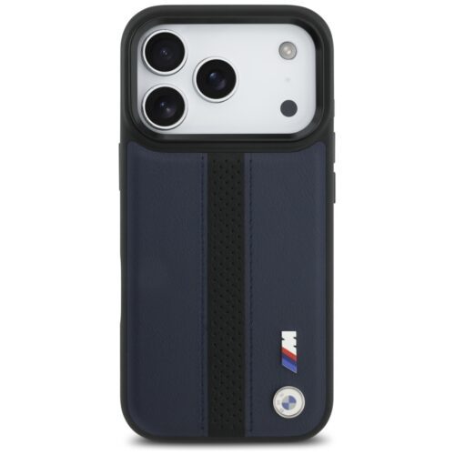 BMW M perforált csíkos logóval ellátott tok MagSafe iPhone 17 Pro készülékhez tengerészkék - Image 2