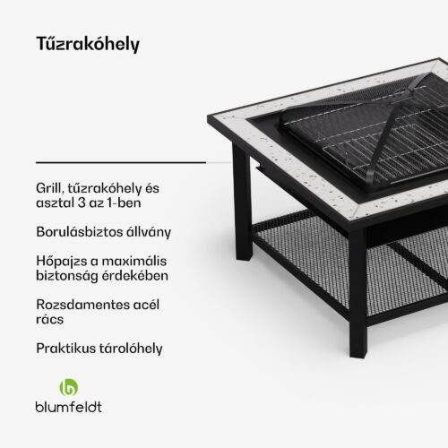 tűzrakóhely grill funkcióval