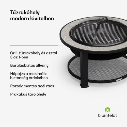 tűzrakóhely grill funkcióval