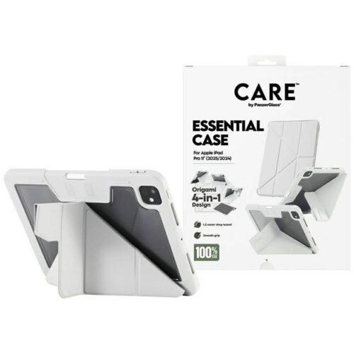 Care by PanzerGlass Y hajtogatott tok iPad Pro 11" (2025/2024) készülékhez világosszürke színben