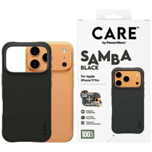 Case CARE by PanzerGlass Divatos Samba MagSafe iPhone 17 Pro-hoz fekete