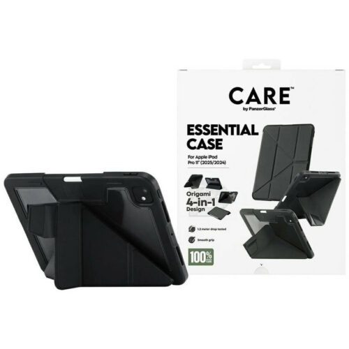 Case Care by PanzerGlass Y hajtogatás iPad Pro 11" (2025/2024) fekete tokhoz