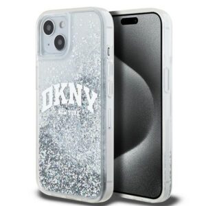 DKNY DKHCP15SLBNAET Liquid Glitter Big Logo tok iPhone 15 - fehér