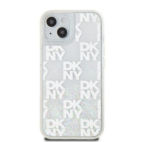 DKNY DKHCP15SLCPEPT Liquid Glitter Multilogo tok iPhone 15 - fehér - Image 2
