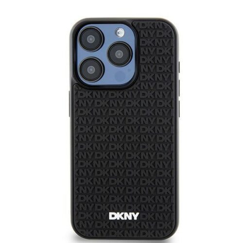 DKNY DKHCP15X3DRPWK 3D Rubber Repeat Pattern tok iPhone 15 Pro Max - fekete - Image 2