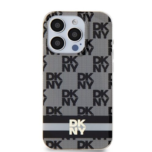DKNY DKHMP13XHCPTSK IML Checkered Mono Pattern & Printed Stripes MagSafe-kompatibilis tok iPhone 13 Pro Max - fekete - Image 2