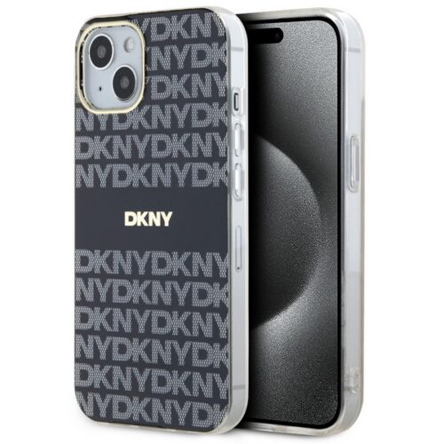 DKNY DKHMP14SHRHSEK IML Mono & Stripe MagSafe-kompatibilis tok iPhone 14 - fekete
