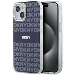 DKNY DKHMP15SHRHSEB IML Mono & Stripe MagSafe-kompatibilis tok iPhone 15 - kék