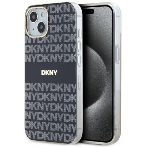 DKNY DKHMP15SHRHSEK IML Mono & Stripe MagSafe-kompatibilis tok iPhone 15 - fekete
