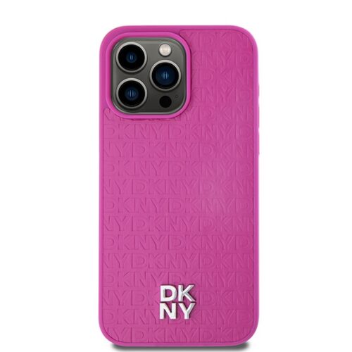 DKNY DKHMP15XPSHRPSP Leather Monogram Pattern Metal Logo MagSafe-kompatibilis tok iPhone 15 Pro Max - rózsaszín - Image 2
