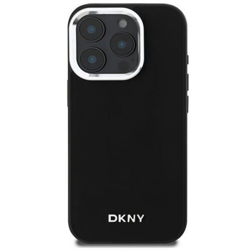 DKNY DKHMP16LPSCMCLK Plain Silver Logo MagSafe keménytok iPhone 16 Pro - fekete - Image 2