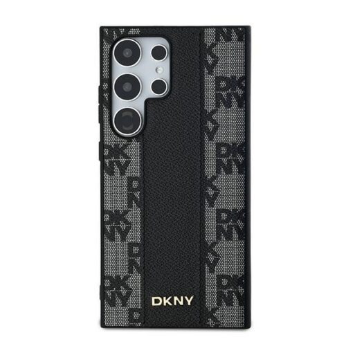 DKNY DKHMS24LPCPVSLK Leather Checkered Mono Pattern MagSafe-kompatibilis tok Samsung Galaxy S24 Ultra - fekete - Image 2
