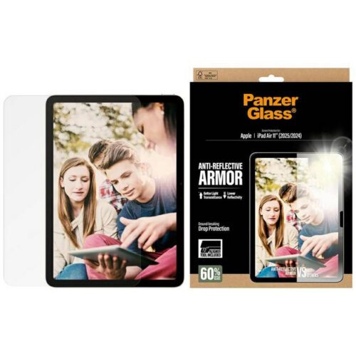 Edzett üveg PanzerGlass Ultra-Wide Fit fényvisszaverő páncél iPad Air 11" (2025/2024) számára