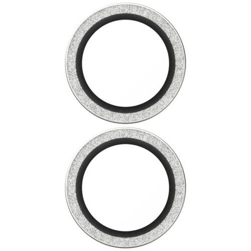 Edzett üveg lencsevédő PanzerGlass Hoops Glitter az iPhone 17 / 16 / 16 Plus ezüsthöz - Image 2