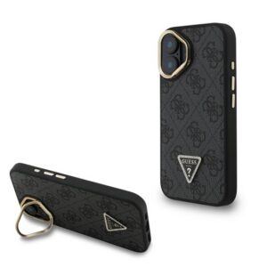GUESS PU 4G STRASS TRIANGLE LOGO STAND műanyag telefonvédő (ütésállóság
