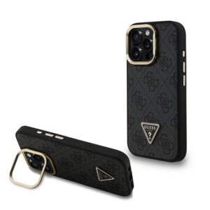 GUESS PU 4G STRASS TRIANGLE LOGO STAND műanyag telefonvédő (ütésállóság