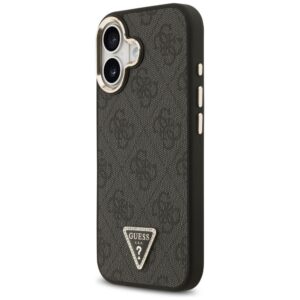 GUESS tok IPHONE 17 kompatibilis MagSafe GUHMP17SP4GTDGMK (4G PU W / háromszög logó) arany fekete