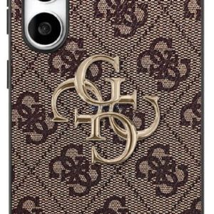 GUESS tok a SAMSUNG S25 FE készülékhez GUHCS25FE4GMGGR (PU bőr 4G fém logóval) fekete