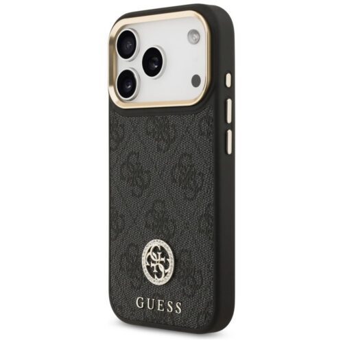GUESS tok az IPHONE 17 Pro-hoz kompatibilis a MagSafe GUHMP17LP4GRMDEK (PU W/ 4G Strass Logo) fekete