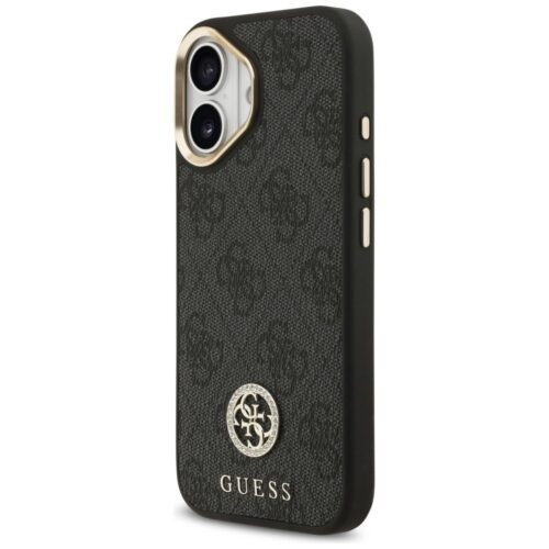 GUESS tok az IPHONE 17-hez kompatibilis a MagSafe GUHMP17SP4GRMDEK (PU W/ 4G Strass Logo) fekete