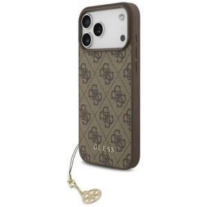 Guess 4G Charms Collection MagSafe tok iPhone 17 Pro Max készülékhez barna színben