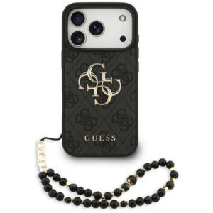 Guess 4G Strap 4G klasszikus logós tok iPhone 17 Pro-hoz fekete