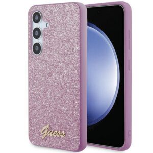 Guess GGUHCS24MHGGSHU Glitter Script keménytok Samsung Galaxy S24 Plus - lila