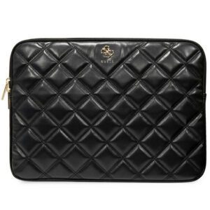 Guess GUCS16ZPSQSSSSGK Quilted 4G 16" notebook táska - fekete