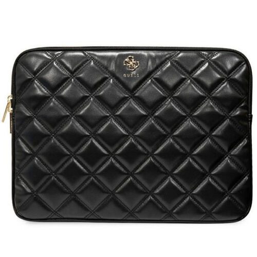 Guess GUCS16ZPSQSSSSGK Quilted 4G 16" notebook táska - fekete