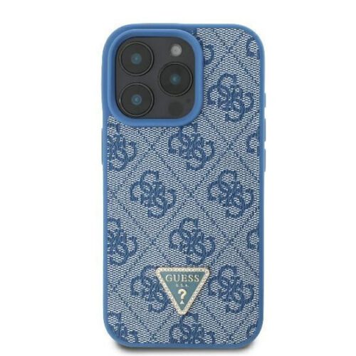 Guess GUHCP16LP4TDSCPB Leather Metal Logo Strass Crossbody keménytok iPhone 16 Pro - kék - Image 2